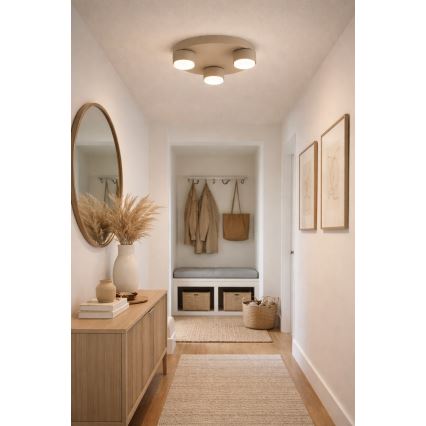 Brilagi - LED-Deckenleuchte MONO 3xGX53/30W/230V, Ø 30 cm, Beige