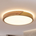 BRILAGI - LED Deckenleuchte PILANA LED/24W/230V Eiche/Gold Ø 30 cm