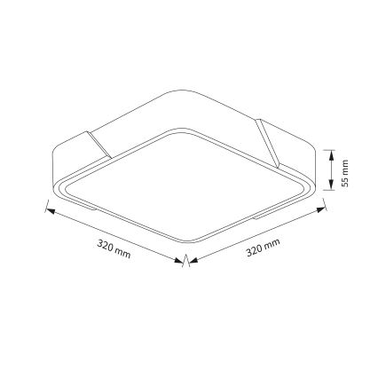 Brilagi - LED-Deckenleuchte PILANA LED/24W/230V Eiche/Weiß 32x32 cm