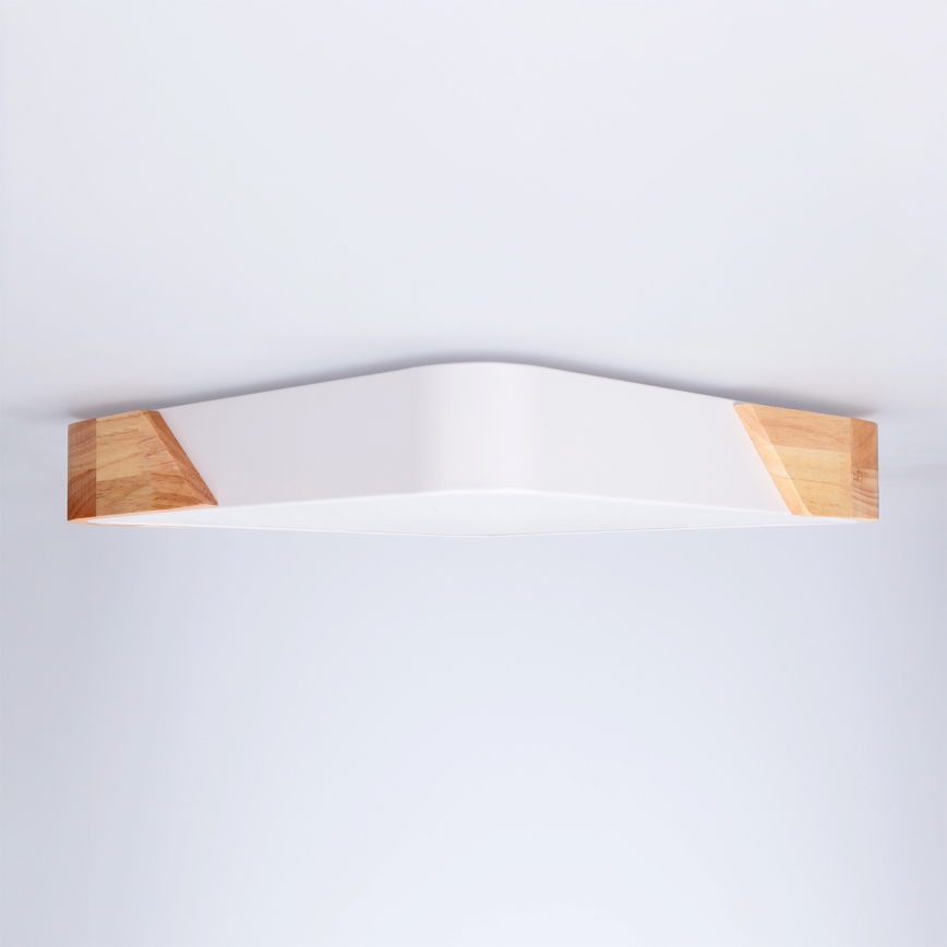 Brilagi - LED-Deckenleuchte PILANA LED/24W/230V Eiche/Weiß 32x32 cm