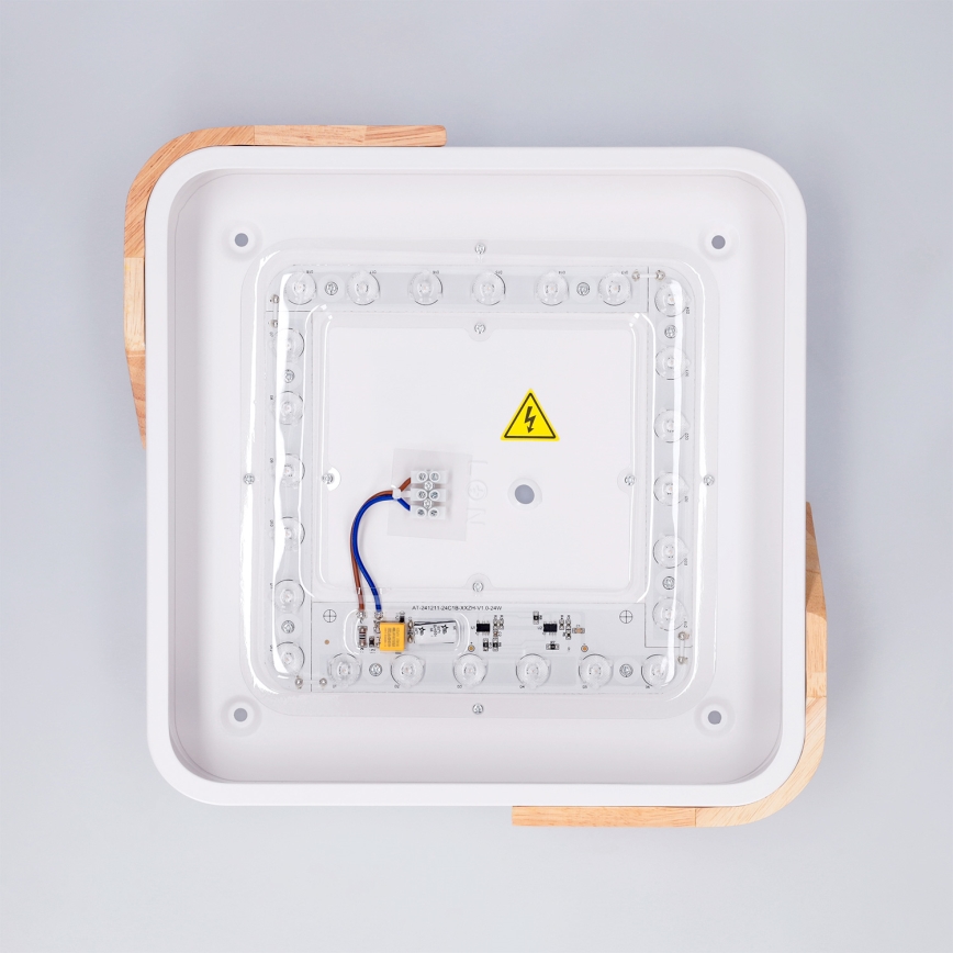 Brilagi - LED-Deckenleuchte PILANA LED/24W/230V Eiche/Weiß 32x32 cm
