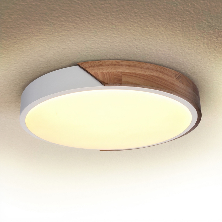 Brilagi - LED-Deckenleuchte PILANA LED/24W/230V Eiche/weiß Ø 30 cm