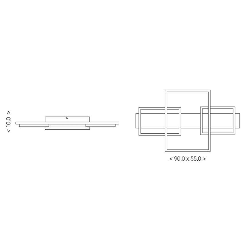 Brilagi - LED Deckenleuchte PLANK LED/35W/230V 4000K 55x90 cm Holz