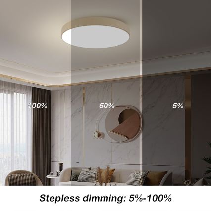 Brilagi - LED-Deckenleuchte POOL LED/100W/230V 3000/4000/6000K Ø 80 cm beige