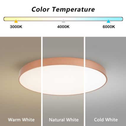 Brilagi - LED-Deckenleuchte POOL LED/100W/230V 3000/4000/6000K Ø 80 cm, Bronze