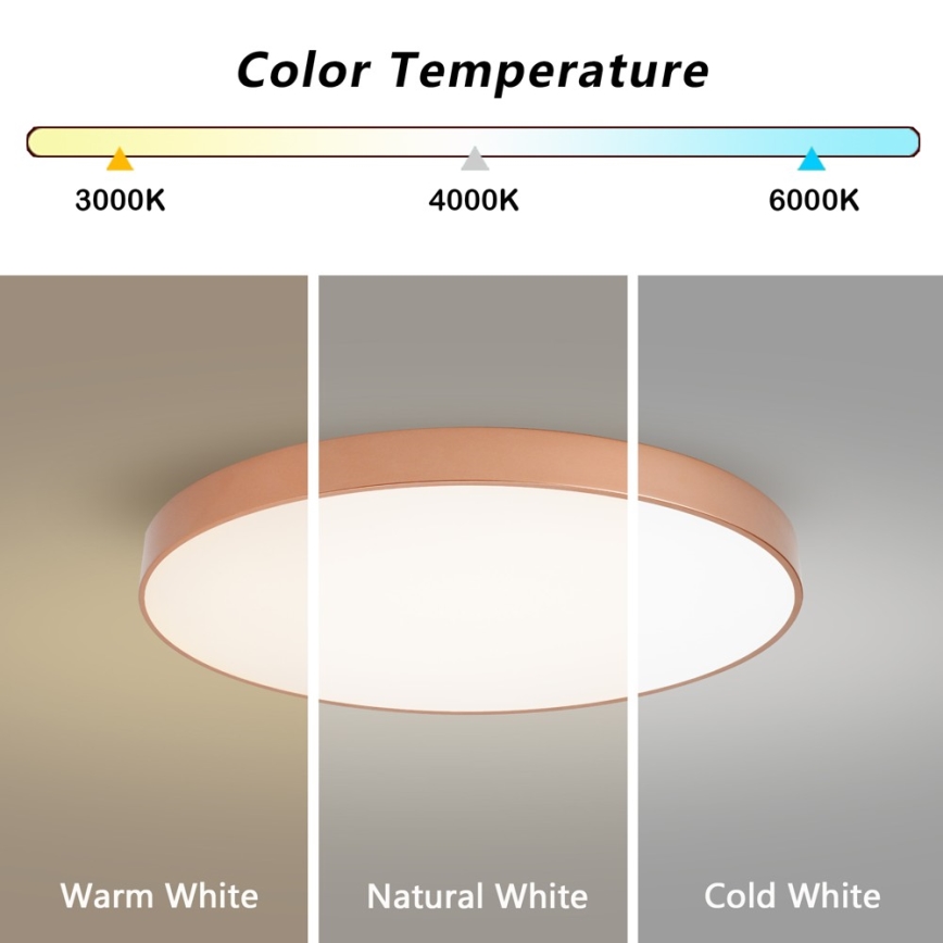 Brilagi - LED-Deckenleuchte POOL LED/100W/230V 3000/4000/6000K Ø 80 cm, Bronze