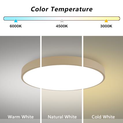 Brilagi - LED-Deckenleuchte POOL LED/100W/230V 3000/4500/6000K Ø 80 cm beige