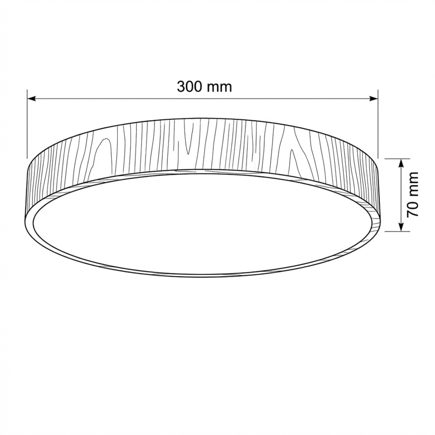 Brilagi - LED-Deckenleuchte POOL LED/36W/230V 3000/4000/6000K Ø 30 cm Holzdekor