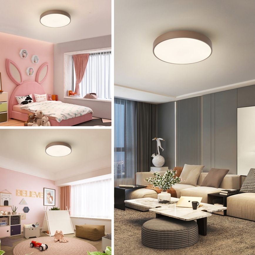 Brilagi - LED-Deckenleuchte POOL LED/48W/230V 3000/4000/6000K Ø 40 cm braun