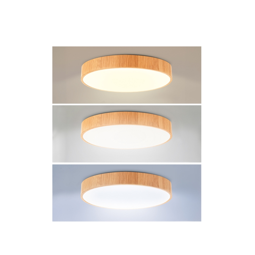 Brilagi - LED-Deckenleuchte POOL LED/48 W/230 V 3000/4000/6000 K Ø 40 cm Holzdekor