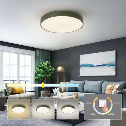 Brilagi - LED-Deckenleuchte POOL LED/60W/230V 3000/4000/6000K Ø 50 cm grün