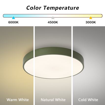 Brilagi - LED-Deckenleuchte POOL LED/60W/230V 3000/4000/6000K Ø 50 cm grün