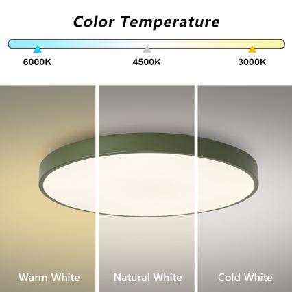 Brilagi - LED-Deckenleuchte POOL LED/60W/230V 3000/4000/6000K Ø 60 cm grün