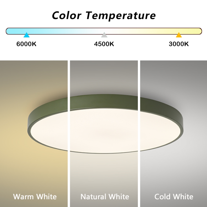 Brilagi - LED-Deckenleuchte POOL LED/60W/230V 3000/4000/6000K Ø 60 cm grün