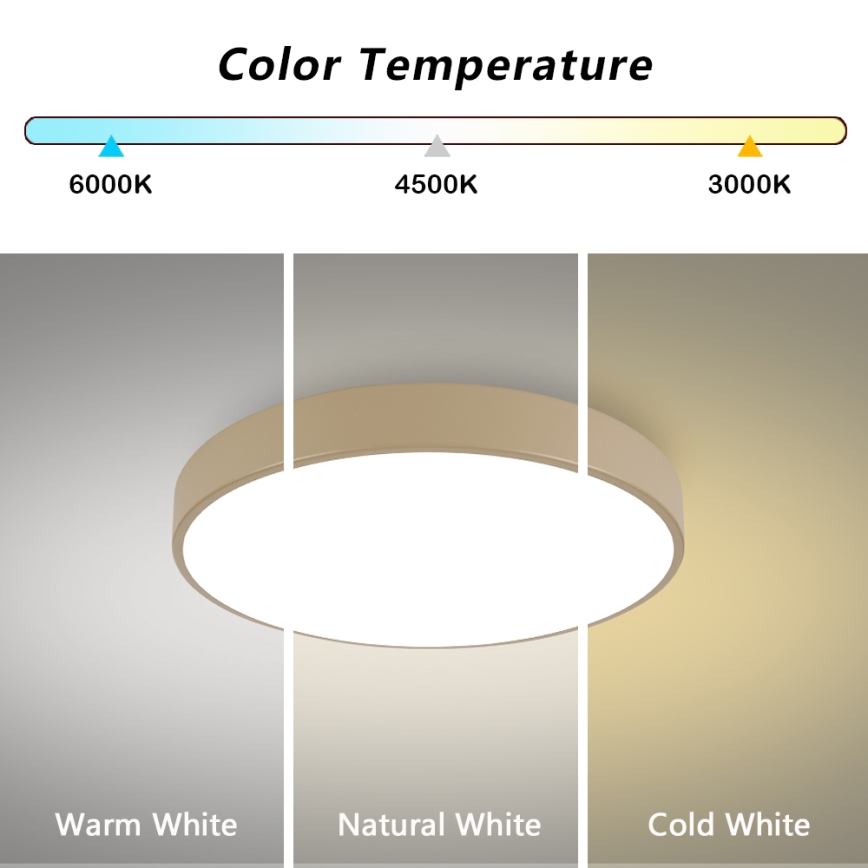 Brilagi - LED-Deckenleuchte POOL LED/60W/230V 3000/4000/6000K Ø 60 cm Beige