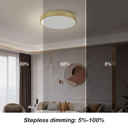 Brilagi - LED-Deckenleuchte POOL LED/60W/230V 3000/4000/6000K Ø 60 cm gold