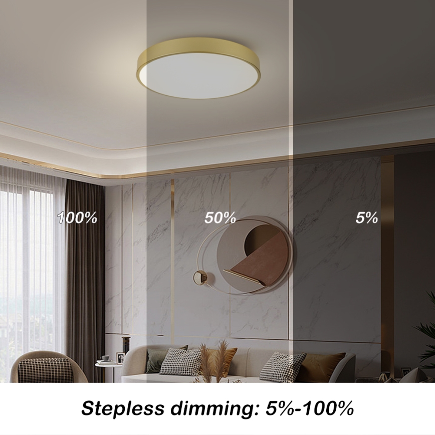 Brilagi - LED-Deckenleuchte POOL LED/60W/230V 3000/4000/6000K Ø 60 cm gold