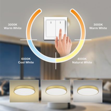Brilagi - LED-Deckenleuchte POOL LED/60W/230V 3000/4000/6000K Ø 60 cm gold