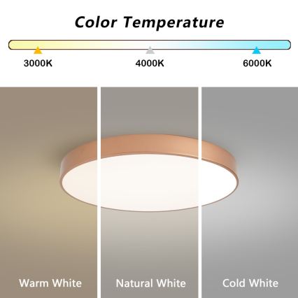 BRILAGI - LED-Deckenleuchte POOL LED/60W/230V 3000/4000/6000K, Ø 60 cm, kupferfarben
