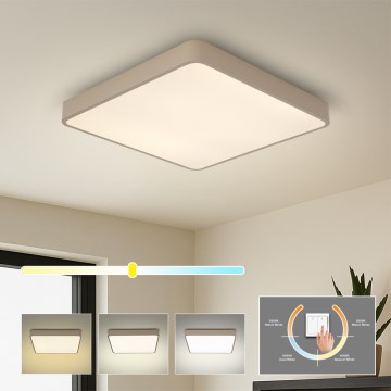 Brilagi - LED-Deckenleuchte POOL SQUARE LED/36W/230V 3000/4000/6000K 40x40 cm beige