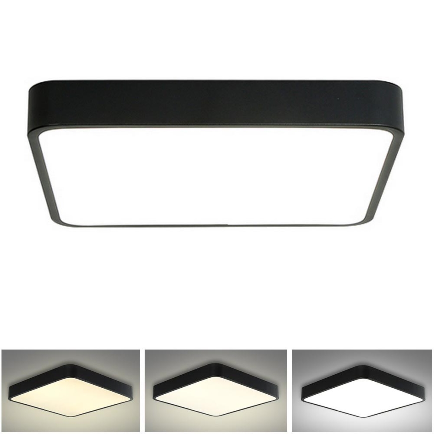 Brilagi - LED Deckenleuchte POOL SQUARE LED/36W/230V 3000/4500/6000K 40x40 cm schwarz