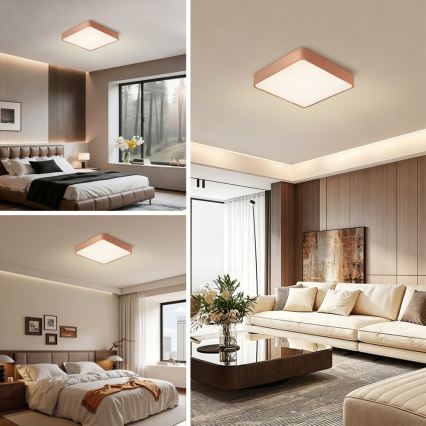 Brilagi - LED-Deckenleuchte POOL SQUARE LED/48W/230V 3000/4000/6000K 50x50 cm bronzefarben