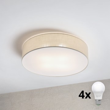 Brilagi - LED-Deckenleuchte SIRIJA 4xE27/15W/230V Ø 60 cm cremefarben