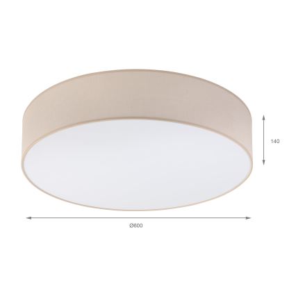 Brilagi - LED-Deckenleuchte SIRIJA 4xE27/60W/230V Ø 60 cm beige