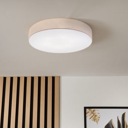 Brilagi - LED-Deckenleuchte SIRIJA 6xE27/15W/230V Ø 80 cm beige