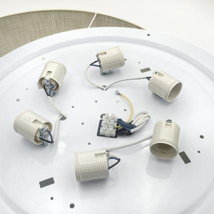 Brilagi - LED-Deckenleuchte SIRIJA 6xE27/15W/230V Ø 80 cm cremefarben
