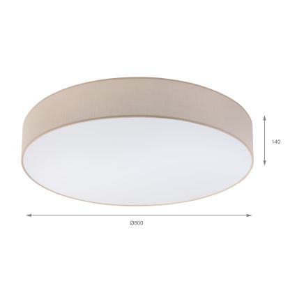 Brilagi - LED-Deckenleuchte SIRIJA 6xE27/60W/230V Ø 80 cm beige