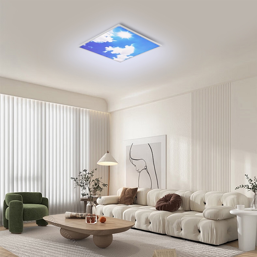 Brilagi - LED-Deckenleuchte SLIMFRAME LED/58W/230V 60x60 cm silber/blau