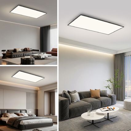 Brilagi - LED Deckenleuchte SLIMFRAME LED/80W/230V 120x60 cm 3000/4000/6000K schwarz