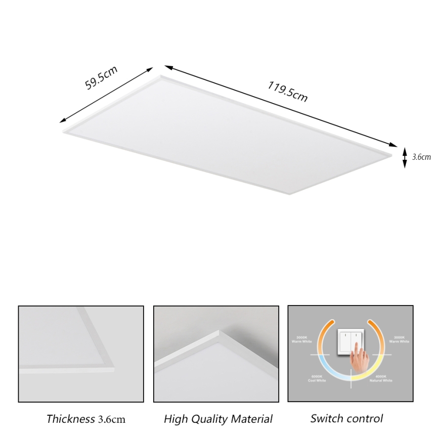 Brilagi - LED Deckenleuchte SLIMFRAME LED/80W/230V 120x60 cm 3000/4000/6000K weiß