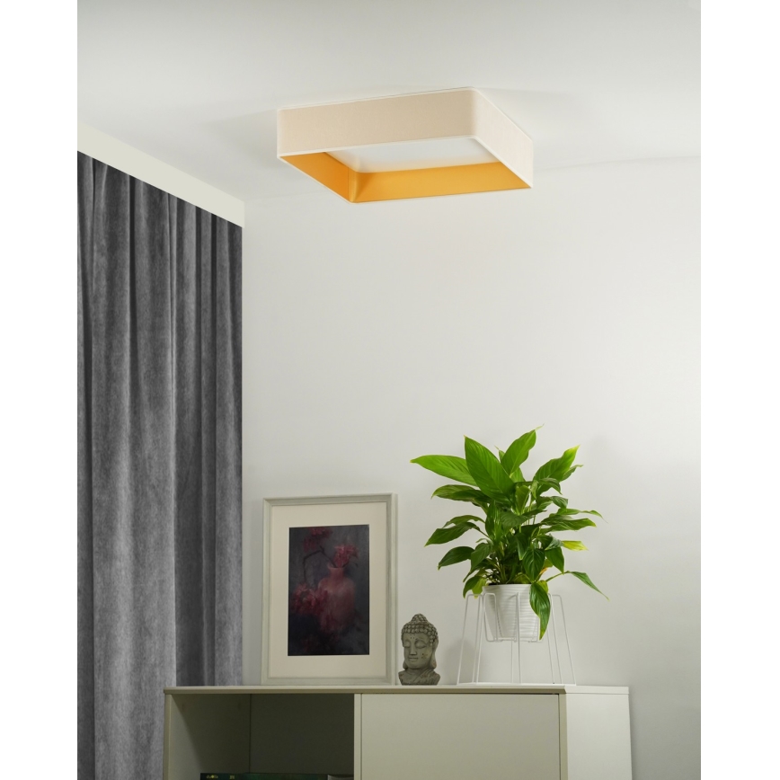 Brilagi - LED-Deckenleuchte VELVET SQUARE LED/24W/230V 43x43 cm cremefarben