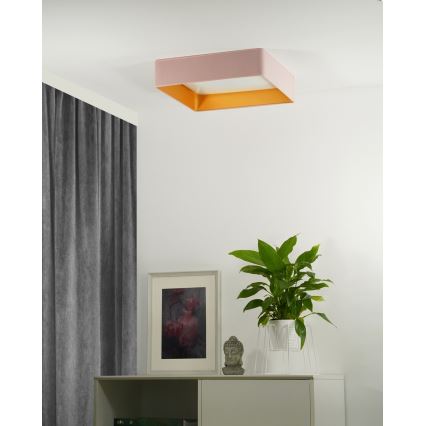 Brilagi - LED Deckenleuchte VELVET SQUARE LED/24W/230V rosa