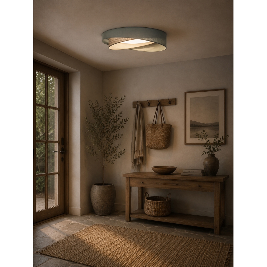 BRILAGI - LED Deckenleuchte VELVET TWIST LED/24W/230V 4000K Ø 55 cm grün/beige