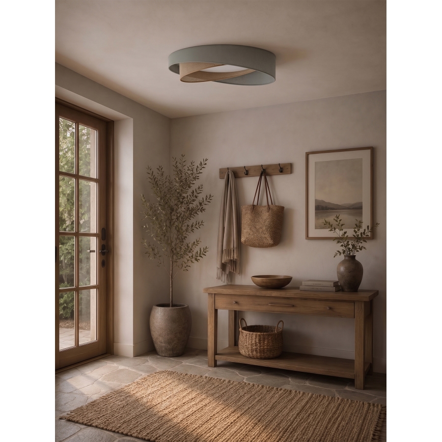 BRILAGI - LED Deckenleuchte VELVET TWIST LED/24W/230V 4000K Ø 55 cm grün/beige