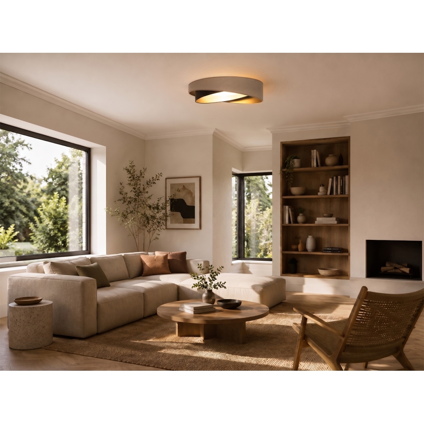 BRILAGI - LED Deckenleuchte VELVET TWIST LED/24W/230V 4000K Ø 55 cm beige/braun/gold