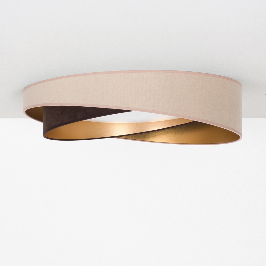 BRILAGI - LED Deckenleuchte VELVET TWIST LED/24W/230V 4000K Ø 55 cm beige/braun/gold