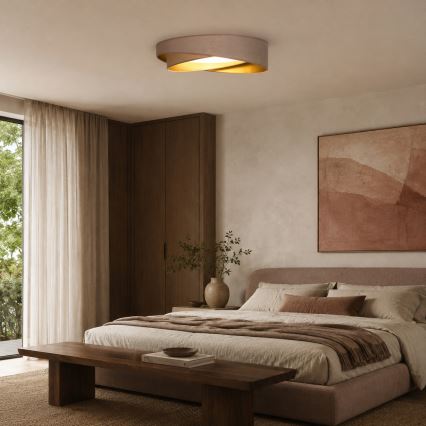 BRILAGI - LED-Deckenleuchte VELVET TWIST LED/24W/230V 4000K Ø 55 cm beige/gold