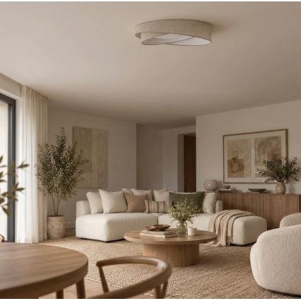 BRILAGI - LED-Deckenleuchte VELVET TWIST LED/24W/230V 4000K Ø 55 cm beige