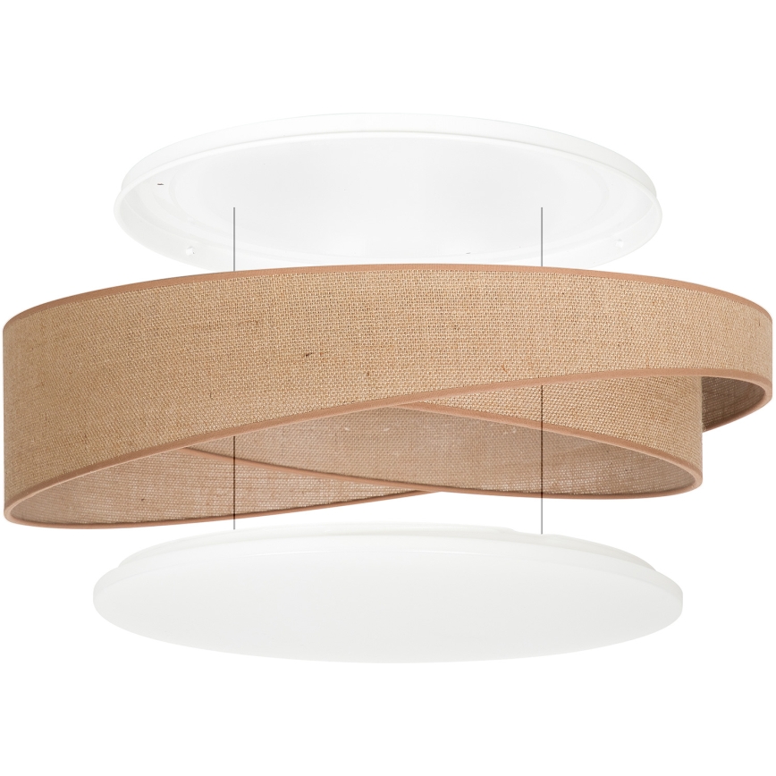 BRILAGI - LED-Deckenleuchte VELVET TWIST LED/24W/230V 4000K Ø 55 cm beige