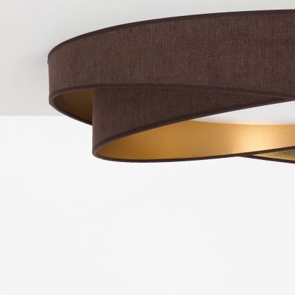 BRILAGI - LED-Deckenleuchte VELVET TWIST LED/24W/230V 4000K Ø 55 cm braun/gold