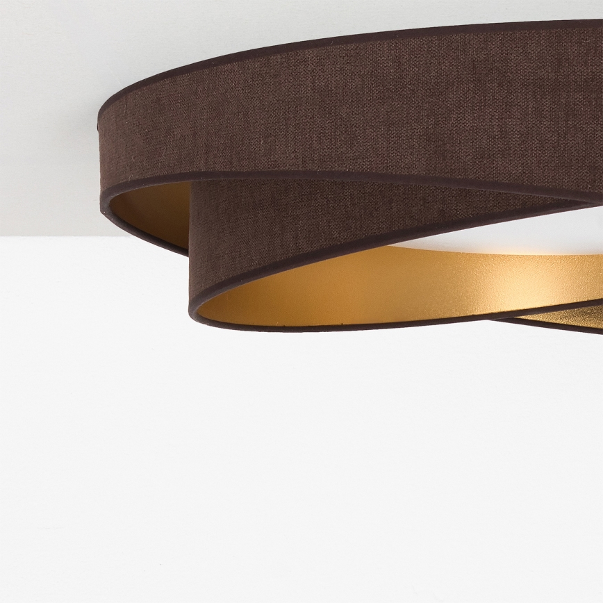 BRILAGI - LED-Deckenleuchte VELVET TWIST LED/24W/230V 4000K Ø 55 cm braun/gold