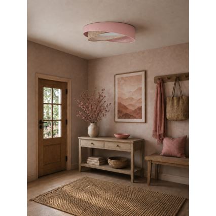 BRILAGI - LED-Deckenleuchte VELVET TWIST LED/24W/230V 4000K Ø 55 cm rosa/beige
