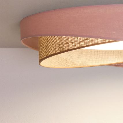 BRILAGI - LED-Deckenleuchte VELVET TWIST LED/24W/230V 4000K Ø 55 cm rosa/beige