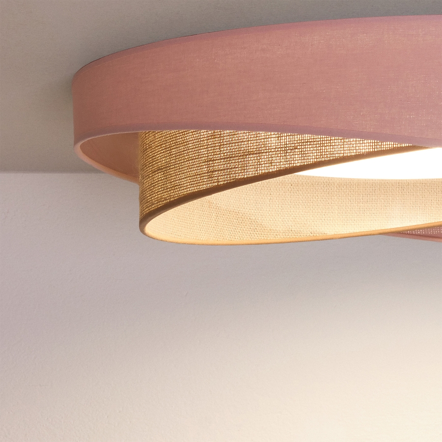 BRILAGI - LED-Deckenleuchte VELVET TWIST LED/24W/230V 4000K Ø 55 cm rosa/beige