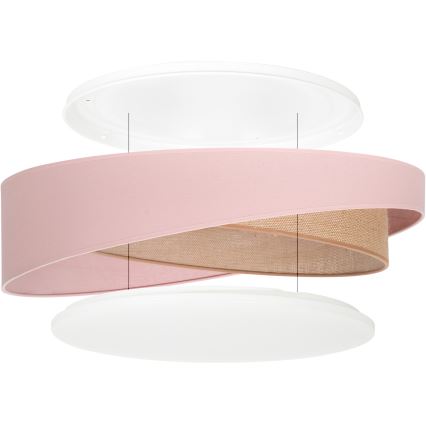 BRILAGI - LED-Deckenleuchte VELVET TWIST LED/24W/230V 4000K Ø 55 cm rosa/beige