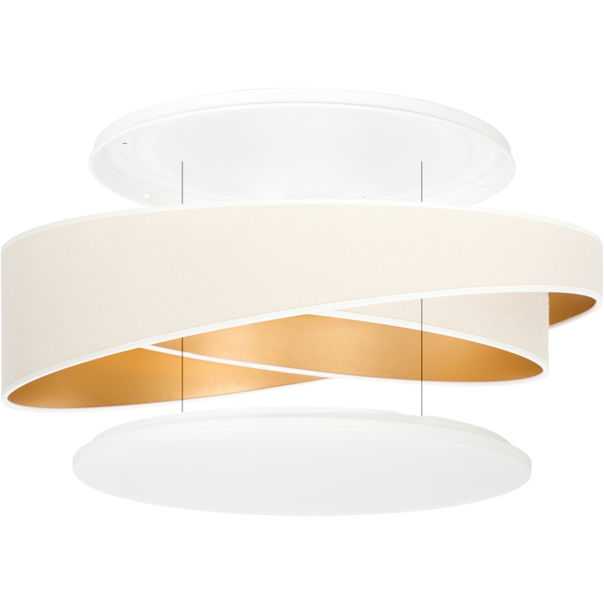 BRILAGI - LED Deckenleuchte VELVET TWIST LED/24W/230V 4000K Ø 55 cm weiß/gold